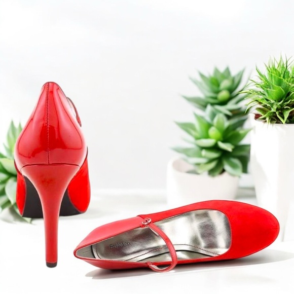 Style & Co Red Kaylee Womens Mary Janes Pumps - Picture 11 of 16